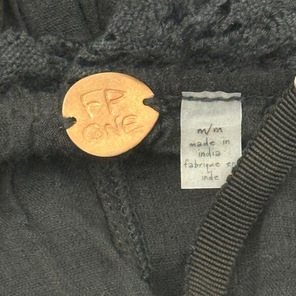 NWT Free People Shailee Dress Womens M Black Eyelet Ruffle Tiered Cottagecore - Picture 8 of 9